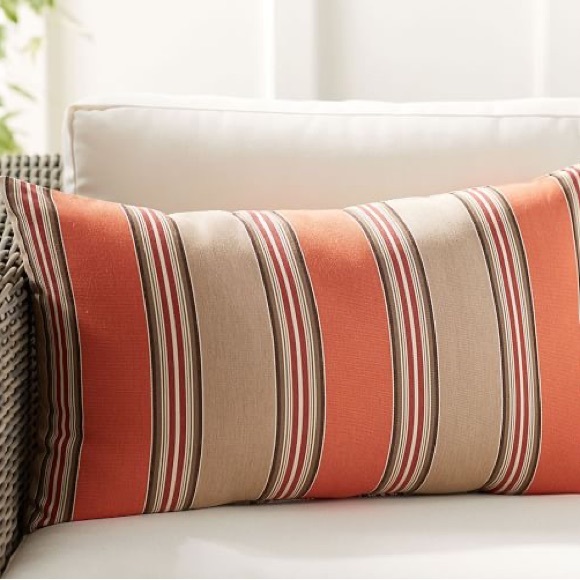 Pottery Barn Other - Sunbrella® Pottery Barn Passage Striped Outdoor Lumbar Throw Pillow